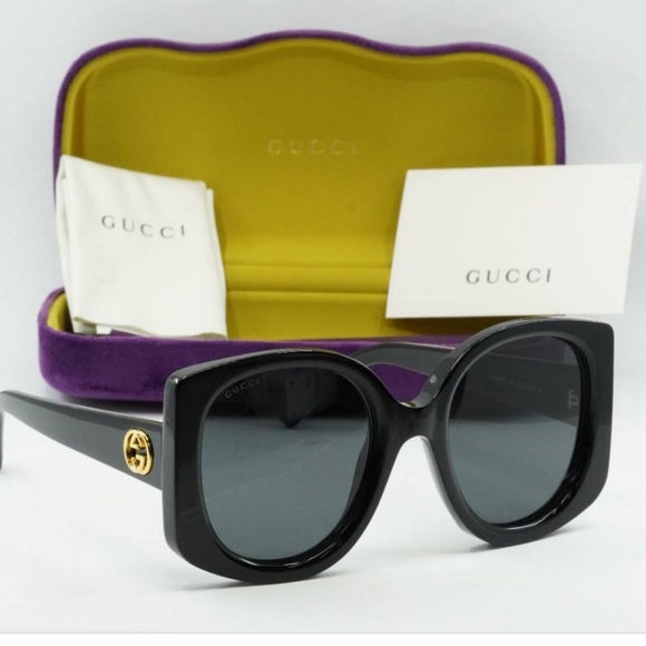 Gucci Accessories - GUCCI GG1257S BLACK OVERSIZED FRAME SUNGLASSES GREY LENS CAT 3 LENS